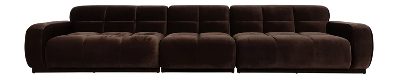 Sofa Hazel 6-Sitzer Braun mit Eukalyptusholz-Gestell von Zuiver