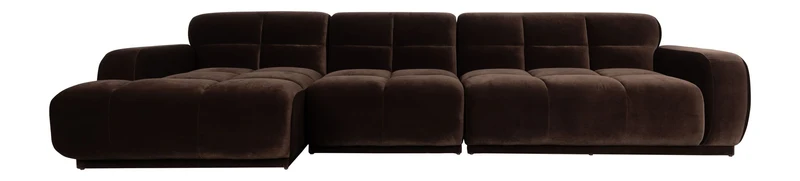 Ecksofa Hazel 6-Sitzer Chaise Longue Links in Braun, Wohnzimmer