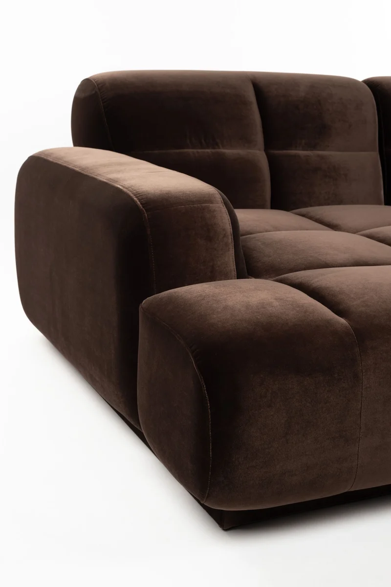 Ecksofa Hazel 6-Sitzer Chaise Longue Links in Braun, Wohnzimmer