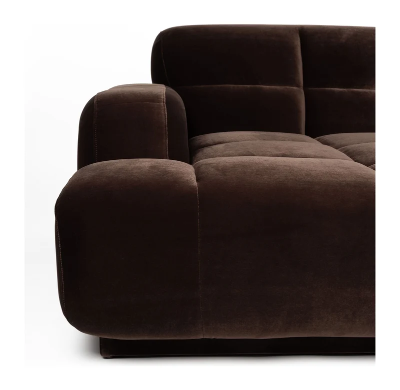 Ecksofa Hazel 6-Sitzer Chaise Longue Links in Braun, Wohnzimmer
