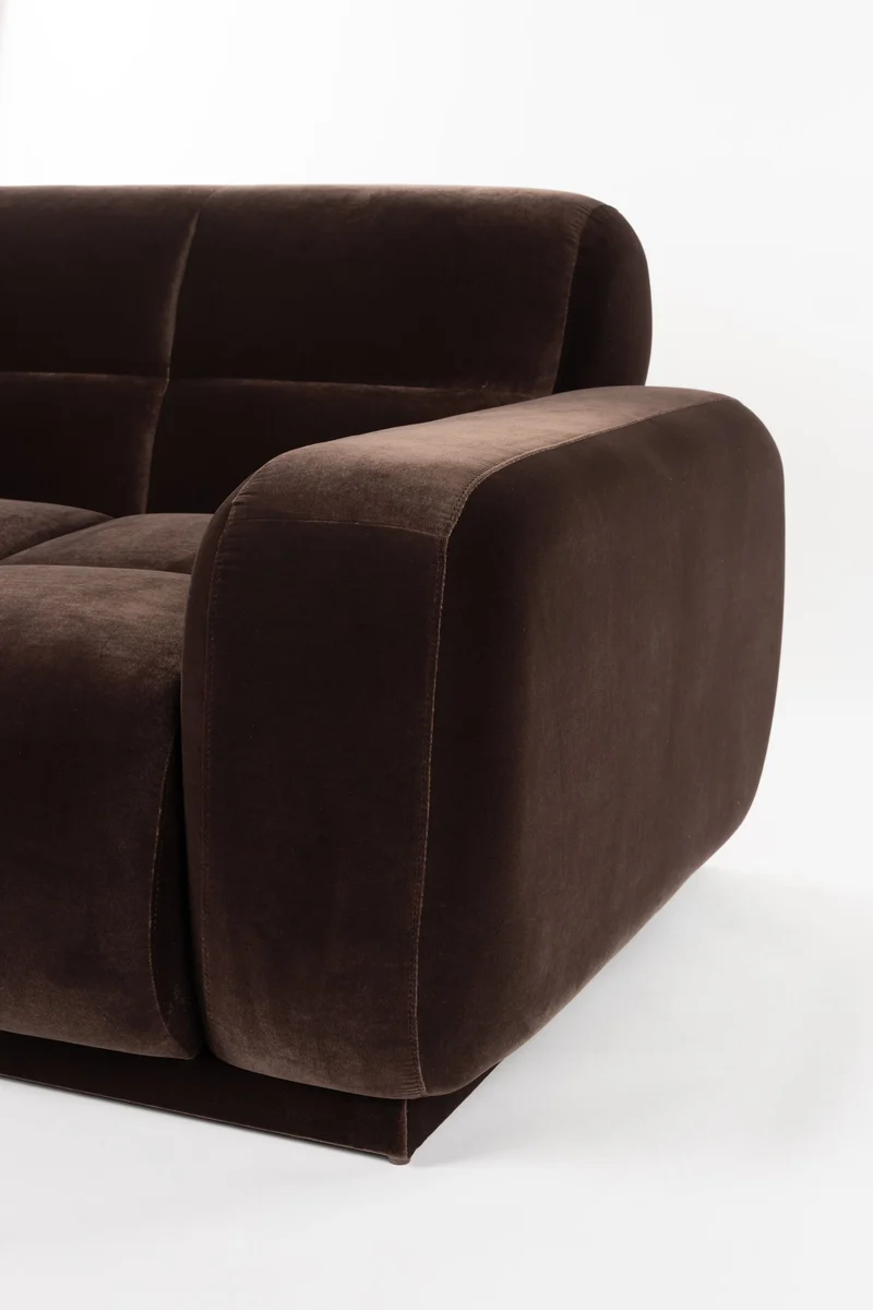 Ecksofa Hazel 6-Sitzer Chaise Longue Links in Braun, Wohnzimmer