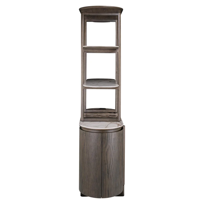 Richmond Vitrine Langford Brown, 200 cm, Eichenfurnier & Keramik