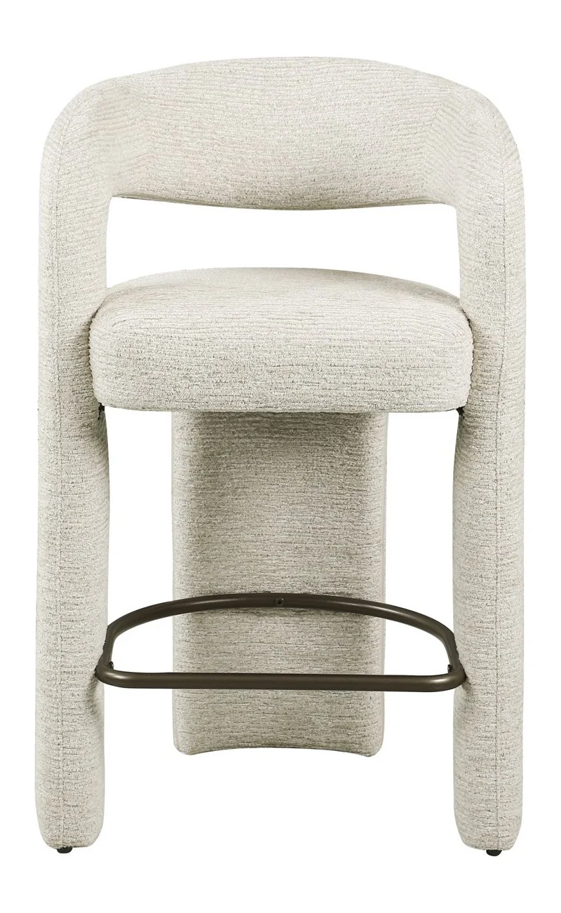 Barhocker Soho Natural Linear – Richmond, gepolstert mit Armlehnen