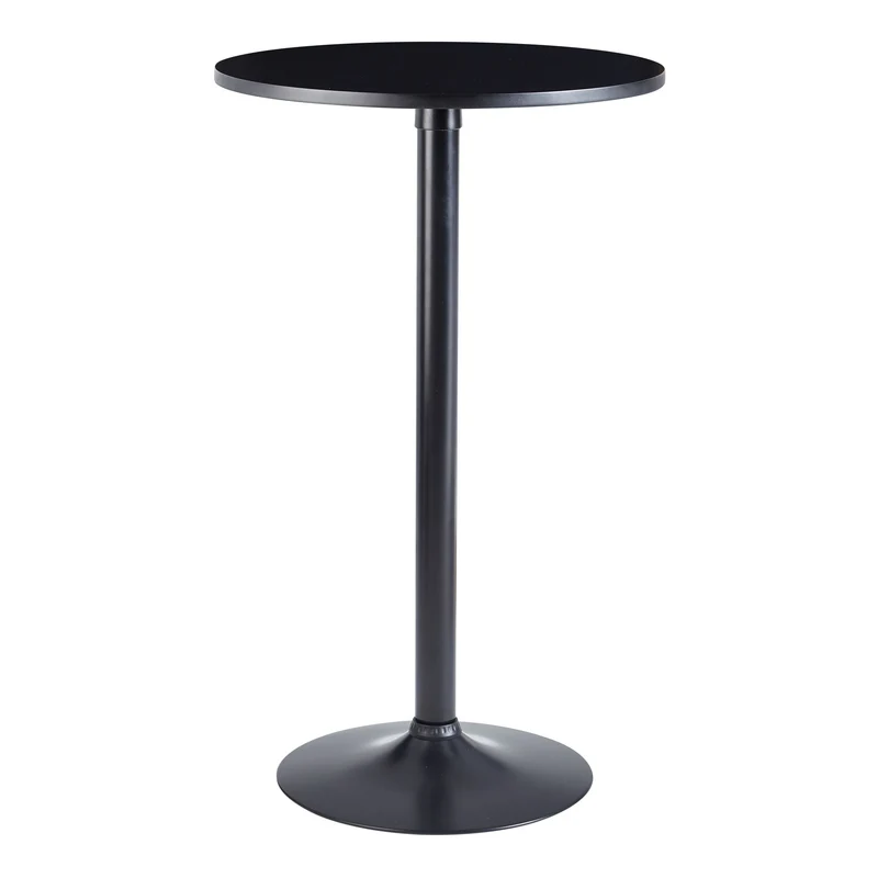 Bartisch Schwarz Stehtisch Ø 60 cm, Partytisch Bistrotisch 100 cm Hoch