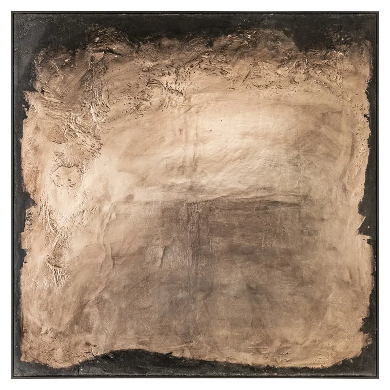 Wandkunst Rival gold – Richmond Wanddeko aus Jute, 120x120 cm