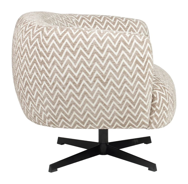 Lounge Stuhl Estelle Sand Chevron mit Drehfunktion - Richmond