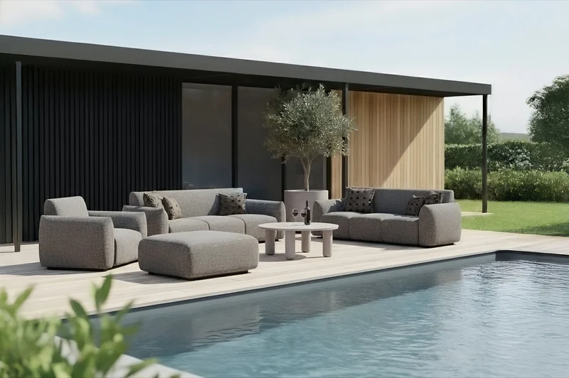 Outdoor Lounge Stuhl Dawson in Greige Alpine, wetterfest & komfortabel