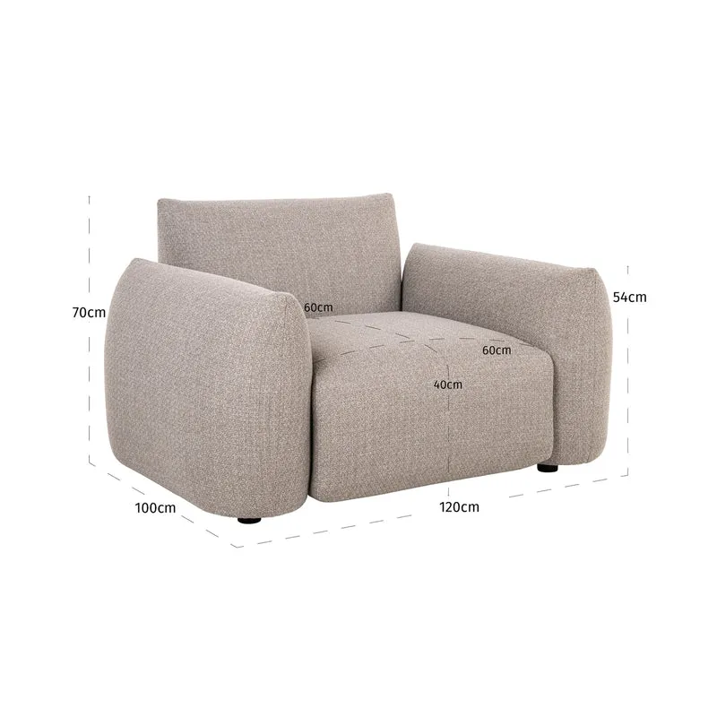Outdoor Lounge Stuhl Dawson in Greige Alpine, wetterfest & komfortabel