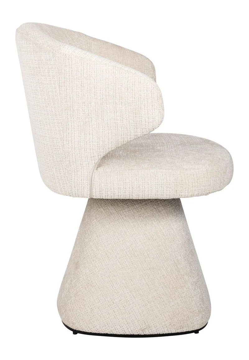 Esszimmerstuhl Gatsbi Niagara Beige, Metallgestell, Chenille