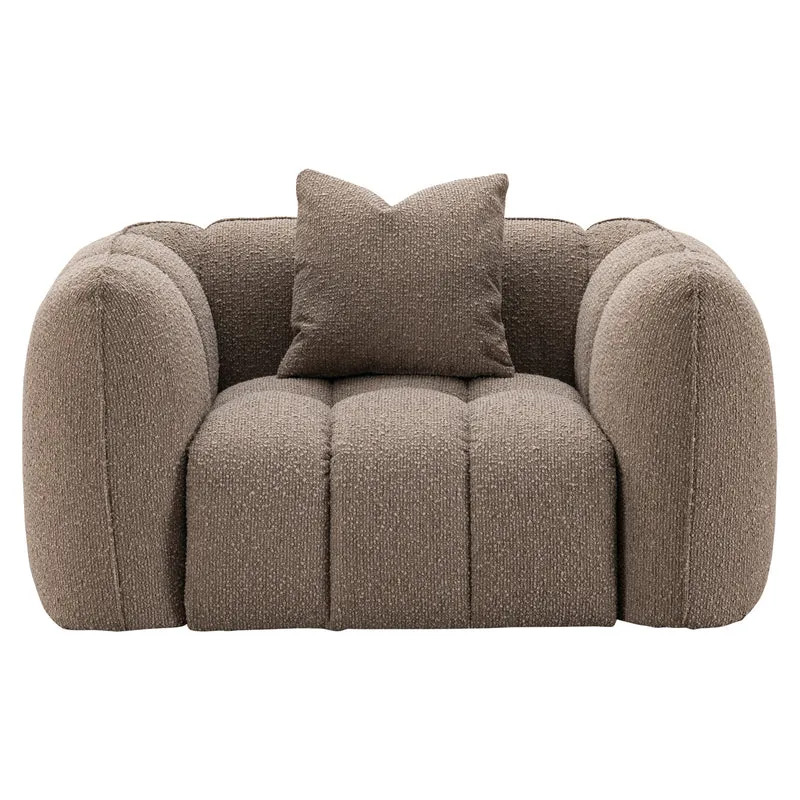 Lounge Stuhl Hogan mocca – XXL Loungesessel mit tiefer Sitzfläche