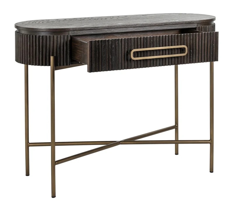 Richmond Konsole Luxor braun mit Schublade – Eichenfurnier, 110 cm