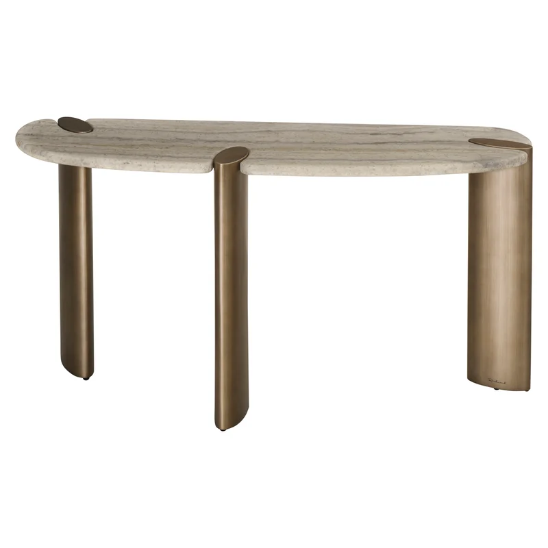 Konsole Arcadia grey – Richmond Design aus Travertin & Eisen