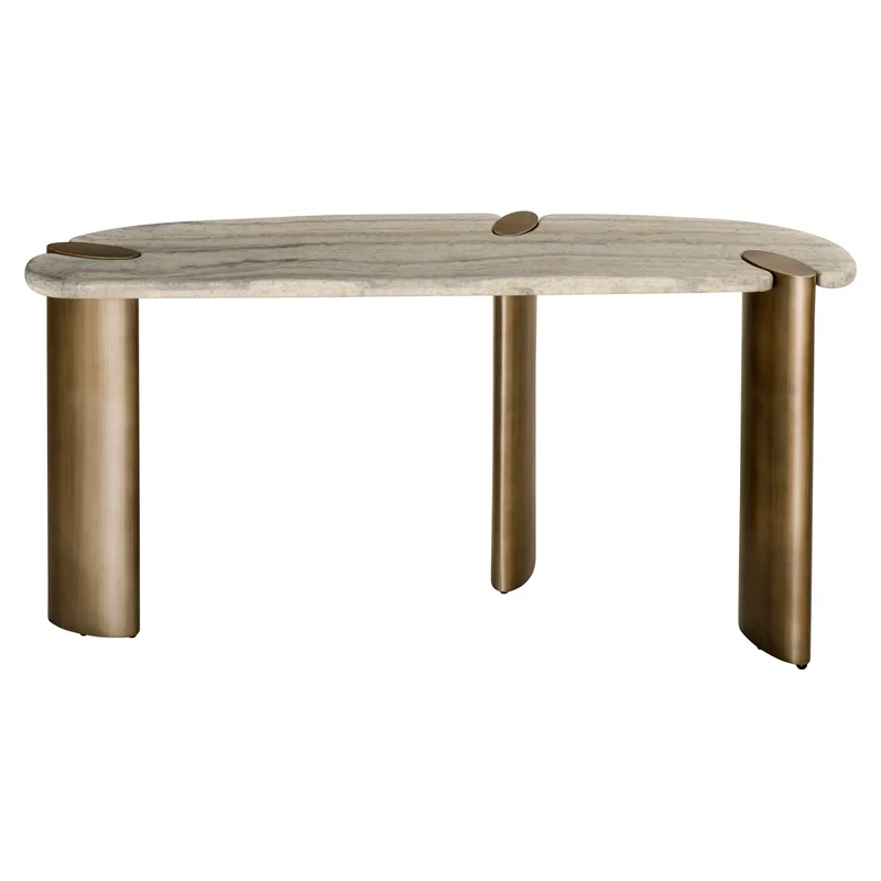 Konsole Arcadia grey – Richmond Design aus Travertin & Eisen