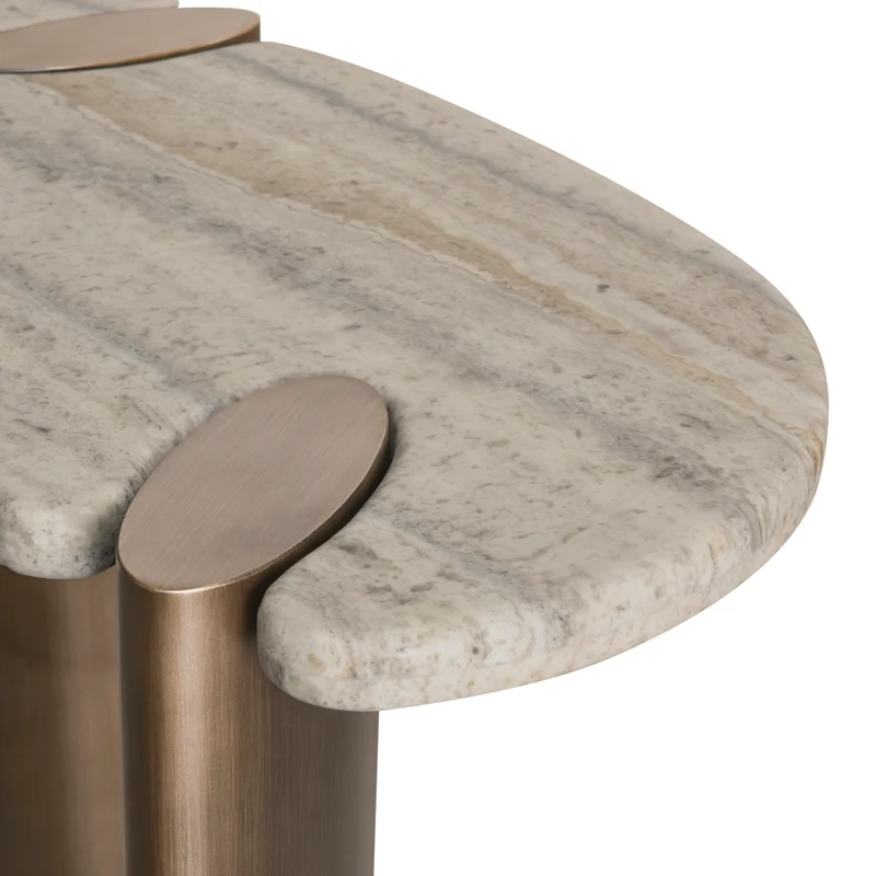 Konsole Arcadia grey – Richmond Design aus Travertin & Eisen