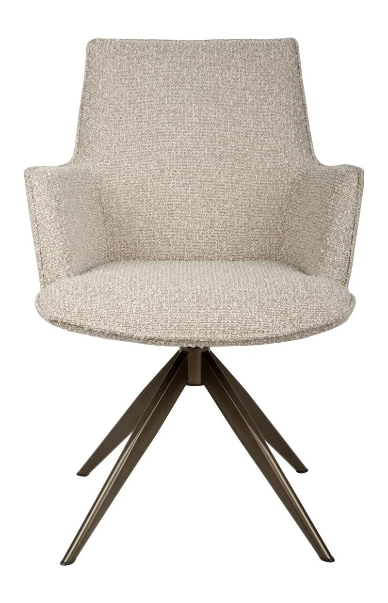 Esszimmerstuhl Dakota Natural Chunky mit Armlehne & Drehfunktion