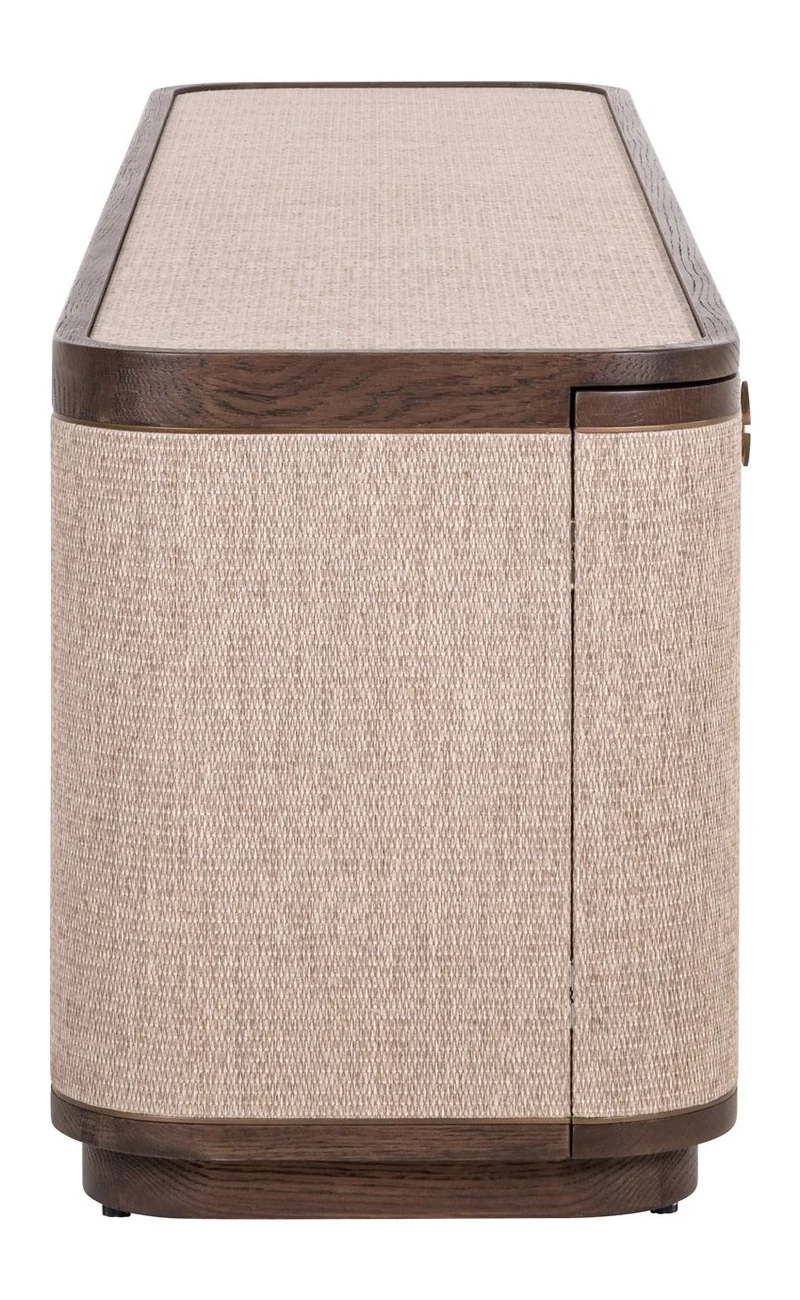 TV-Schrank Willox mit 4 Türen, Eiche & Leinen, beige, 190 cm