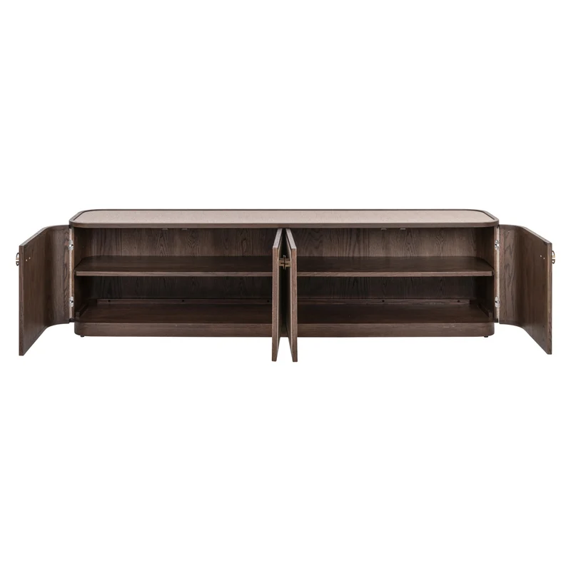 TV-Schrank Willox mit 4 Türen, Eiche & Leinen, beige, 190 cm