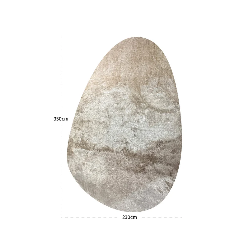 Richmond Teppich Mats beige 230x350 cm – Pebble-Form mit Reliefmuster
