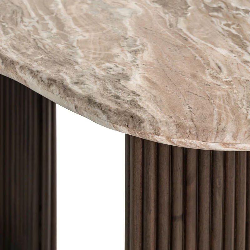 Schreibtisch Rashford Blush Beige mit Toronto-Marmorplatte, Richmond