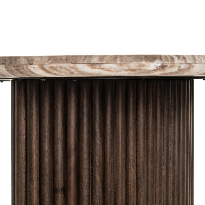 Schreibtisch Rashford Blush Beige mit Toronto-Marmorplatte, Richmond