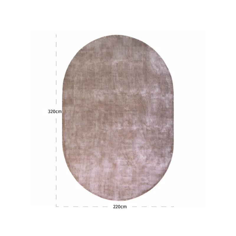 Teppich Nilla taupe 220x320 cm - weicher Viskose-Baumwoll-Teppich