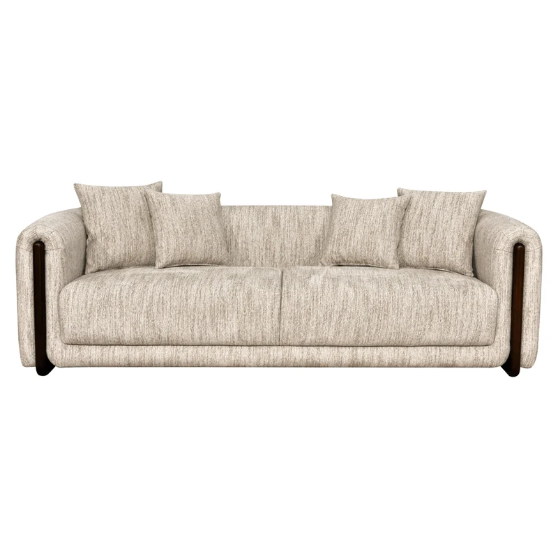 Sofa Winslov Natural Softweave – 3-Sitzer mit Eschenholz-Akzenten