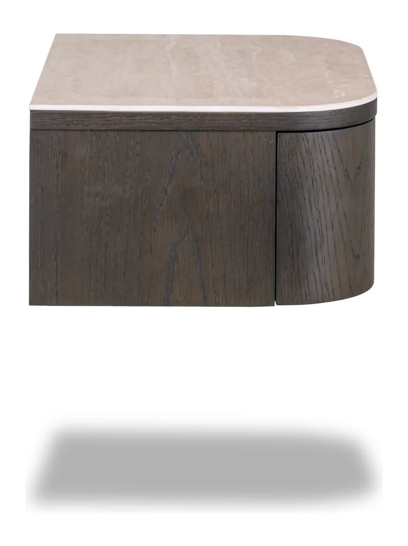Nachttisch Nando wandmontiert mit Travertin-Optik – Richmond Interiors