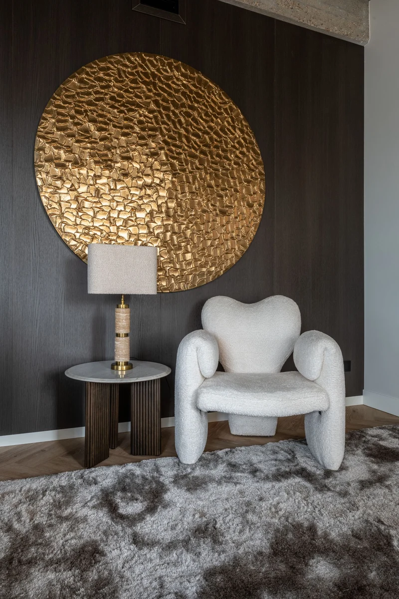 Konsole Mayfield brown - Marmorplatte & Mangoholz, 90x45x80 cm