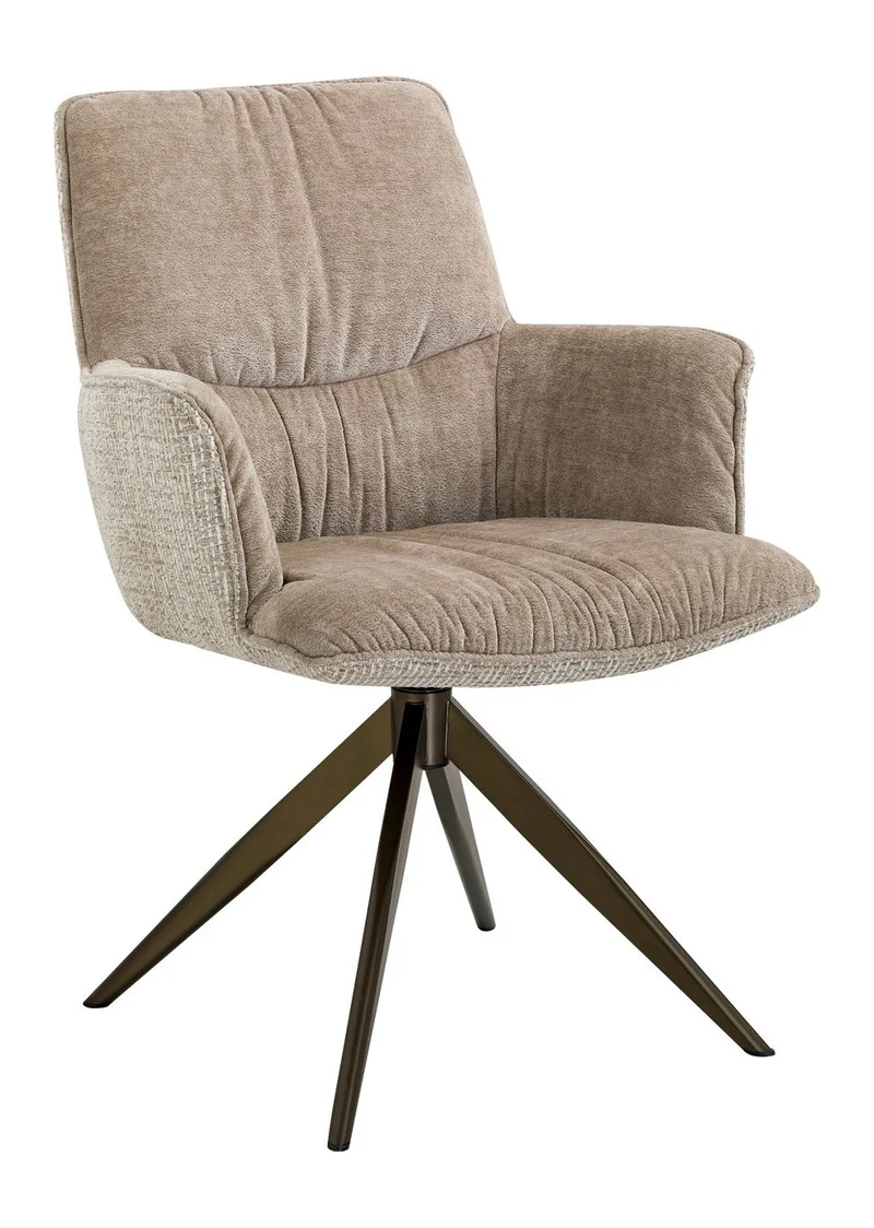 Esszimmerstuhl Chase Cream Blockweave mit Drehgestell, Richmond