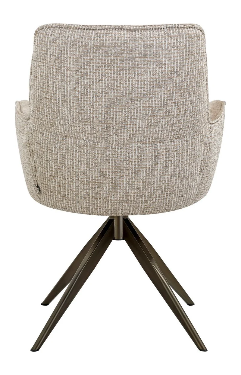 Esszimmerstuhl Chase Cream Blockweave mit Drehgestell, Richmond