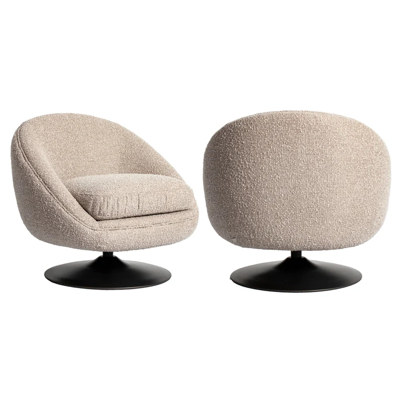 Lounge Sessel Nodo natural chunky, drehbar, Richmond Design