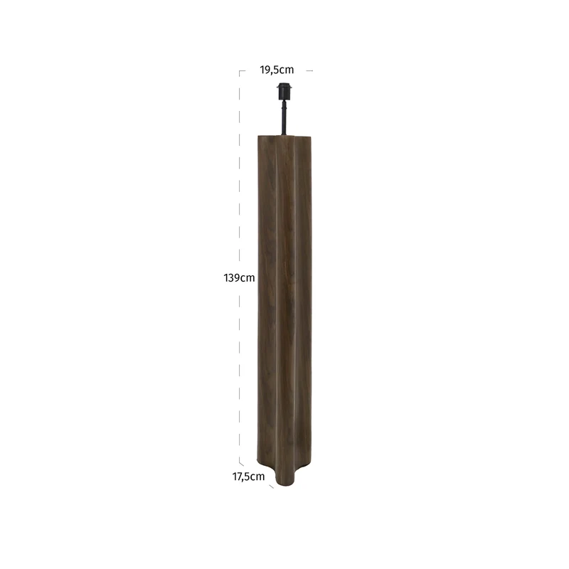 Stehlampe Jamy Walnut - elegante Standleuchte mit Holzoptik, E27