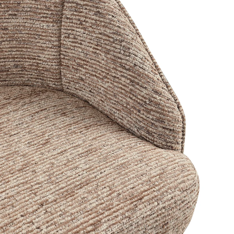 Esszimmerstuhl Beverly mocca linear – drehbar mit Polyester-Bezug