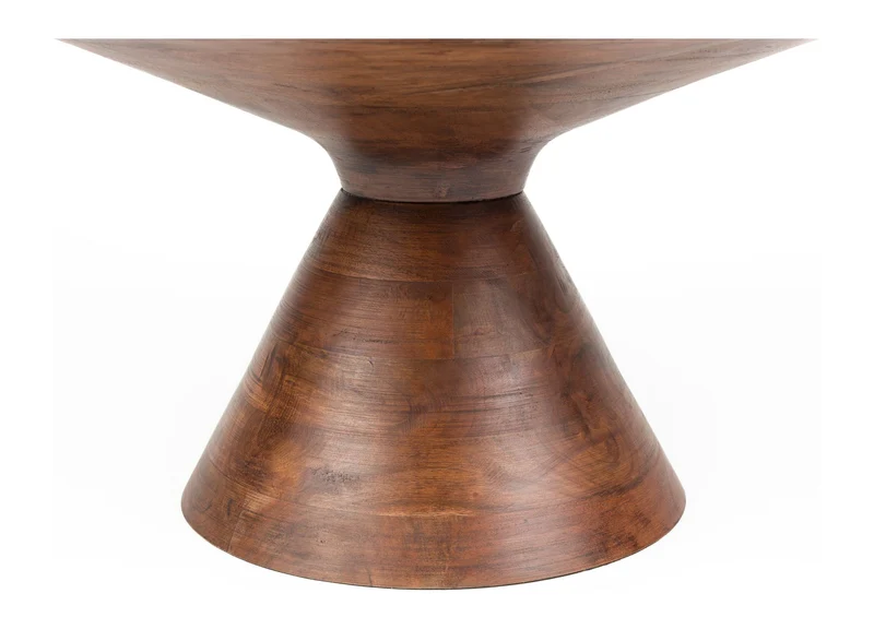 Couchtisch Floss Walnut aus Akazienholz, rund in Braun von Zuiver