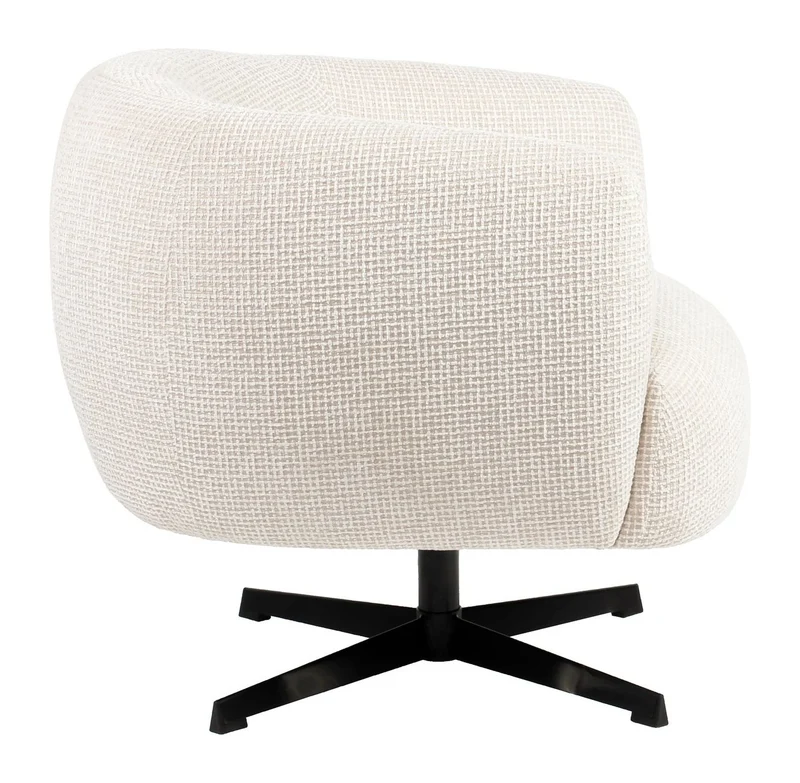 Richmond Lounge Stuhl Estelle Beige Blockweave mit Drehfunktion