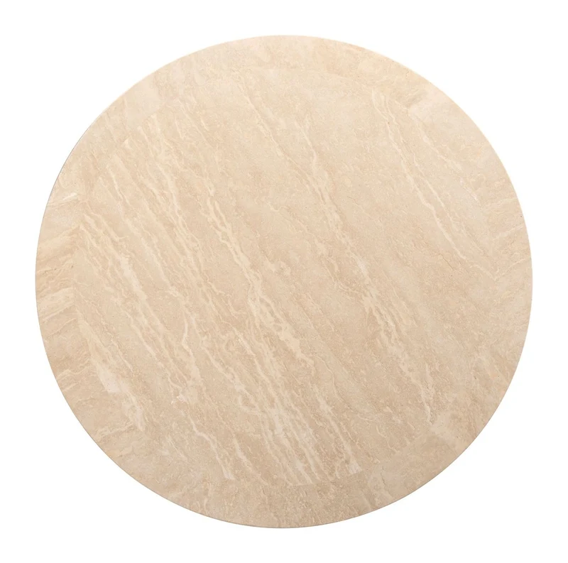 Couchtisch Alexander Jones Biltmore rund, Travertin beige, Ø100 cm