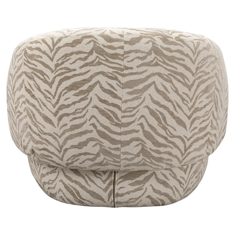 Lounge Stuhl Milano beige tiger von Richmond mit Webmuster-Bezug