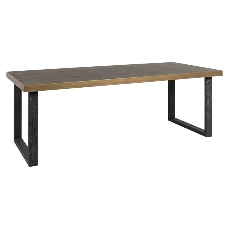 Esstisch Bloomville Brass Shagreen 200 cm mit Glasplatte, Richmond
