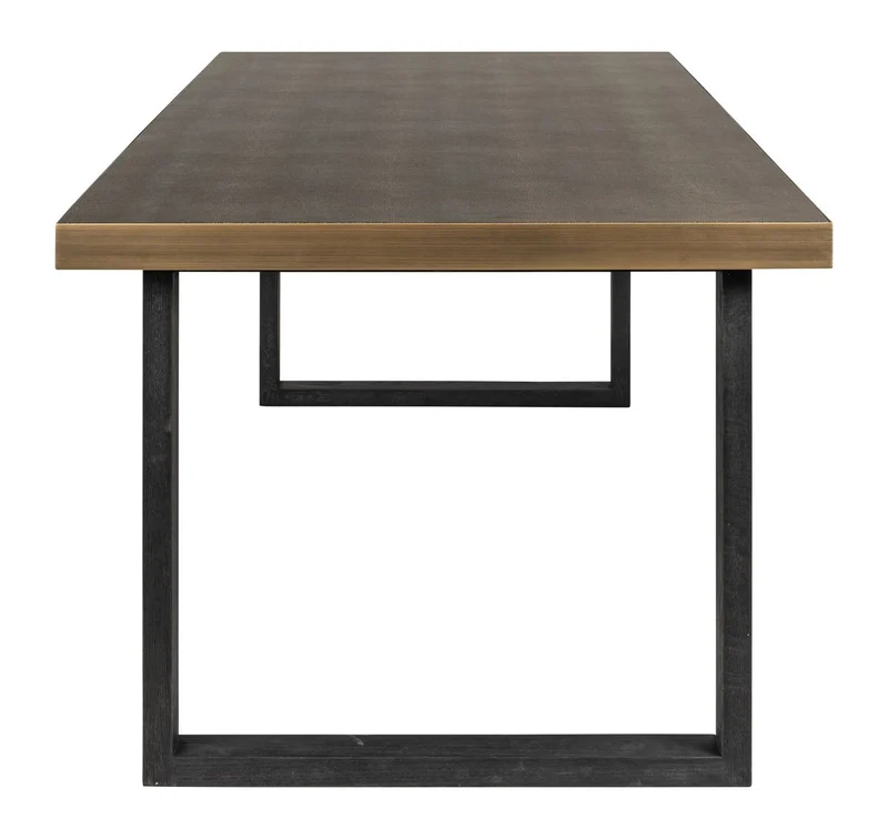 Esstisch Bloomville Brass Shagreen 200 cm mit Glasplatte, Richmond