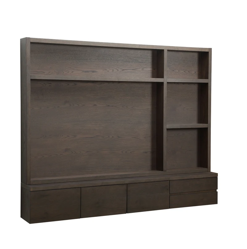 TV-Schrank Lachance braun, 3 Türen & 2 Schubladen, Eichenfurnier