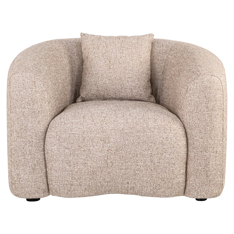 Lounge Stuhl Luxandra Sand Tweed mit Taschenfederkern Richmond