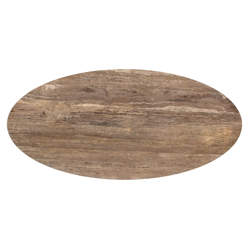 Esstisch Russo oval 235 cm Travertin-Optik in Ash Brown, Richmond