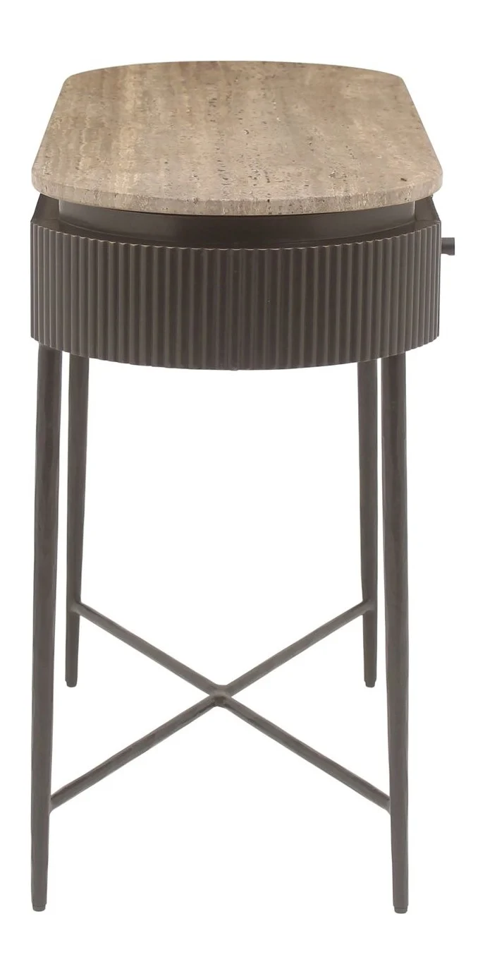 Richmond Konsole Russo Travertin Ash Brown – Konsolentisch für Flur