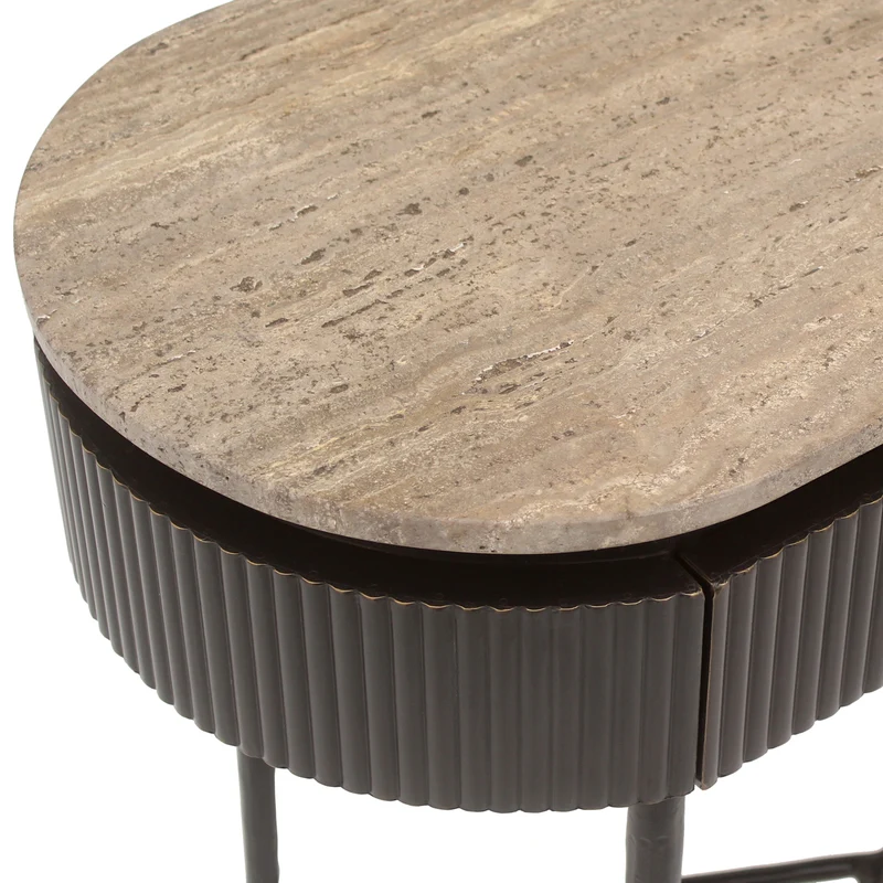 Richmond Konsole Russo Travertin Ash Brown – Konsolentisch für Flur