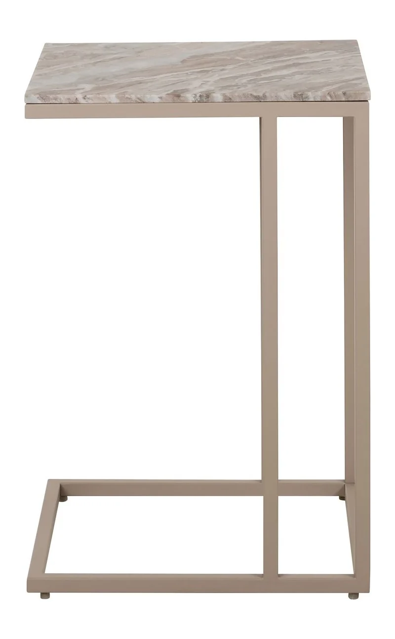 Sofabeistelltisch Fairfax clay – Eisen & Toronto-Marmor