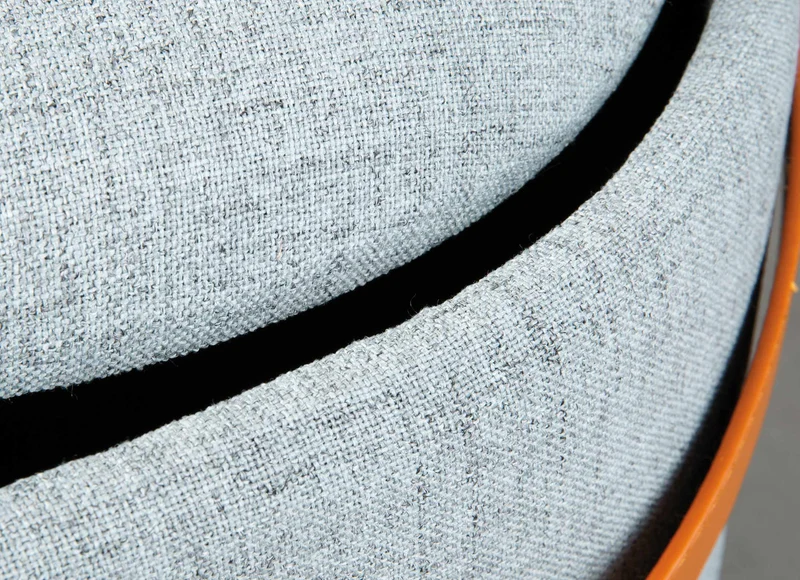 Hocker DILIA Polsterhocker mit Stauraum Bezug in Grau und Trageband