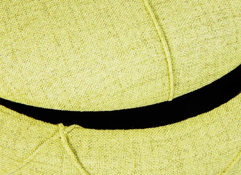 Hocker YAPAK Polsterhocker mit Stoffbezug in Grün und Knopfheftung
