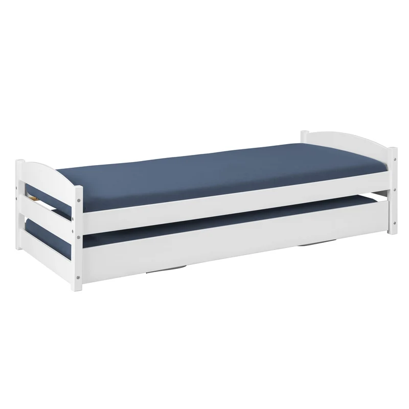 Ausziehbett Sofabett VINDAS 90 x 200 Kiefer Massivholz weiß