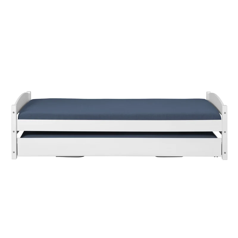 Ausziehbett Sofabett VINDAS 90 x 200 Kiefer Massivholz weiß