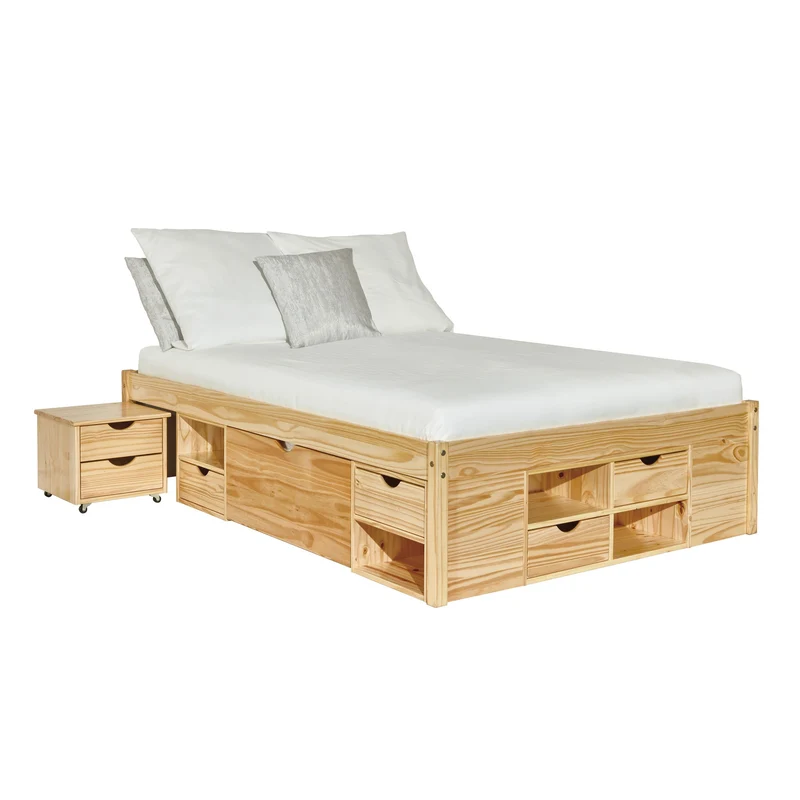 Funktionsbett Doppelbett Claas 180 x 200 Kiefer massiv natur lackiert